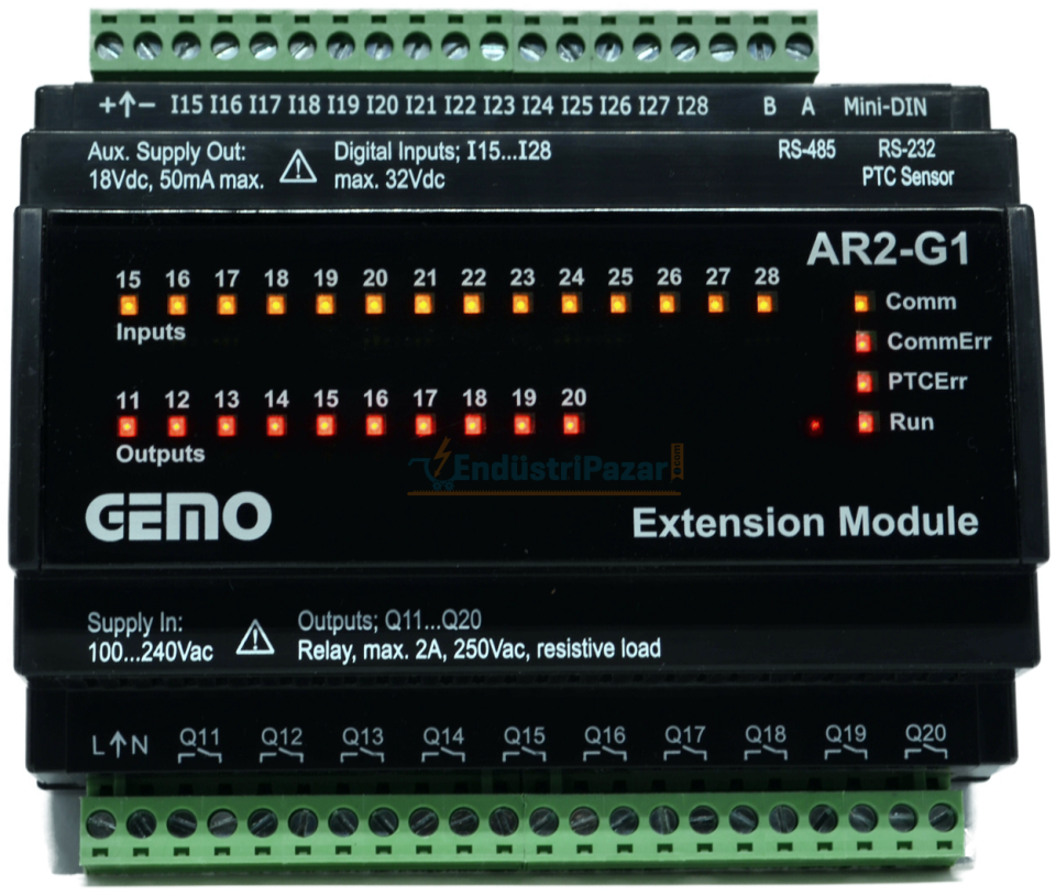 AR2-G1-230VAC-12D2A Genişleme Modülü GEMO