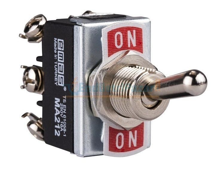 MA212 Mandallı Anahtar On-On DPDT 6 Vidalı EMAS