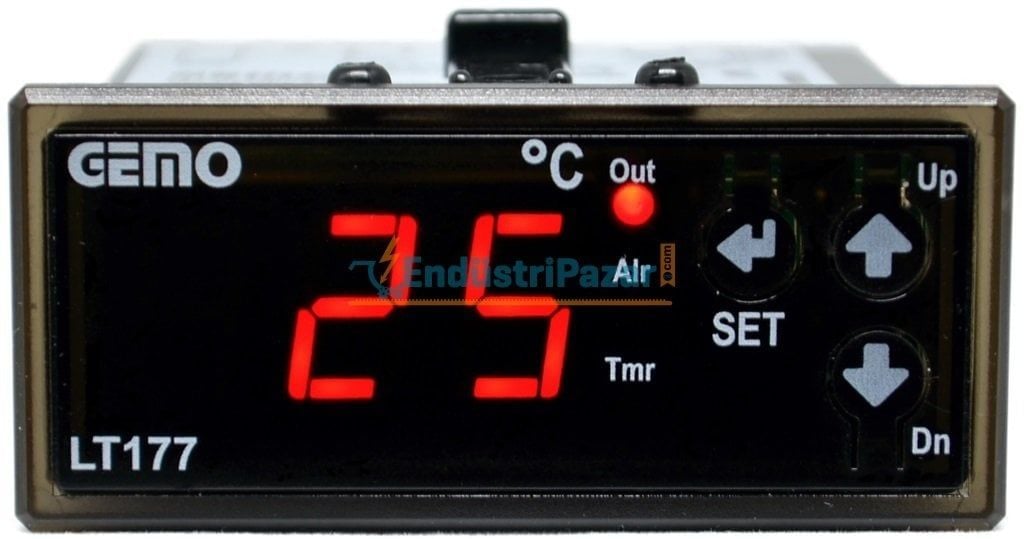 LT177-24VDC-R + GM-NTC-105C Isıtma/Soğutma Fonksiyonlu On/Off Sıcaklık Kontrol Cihazı GEMO