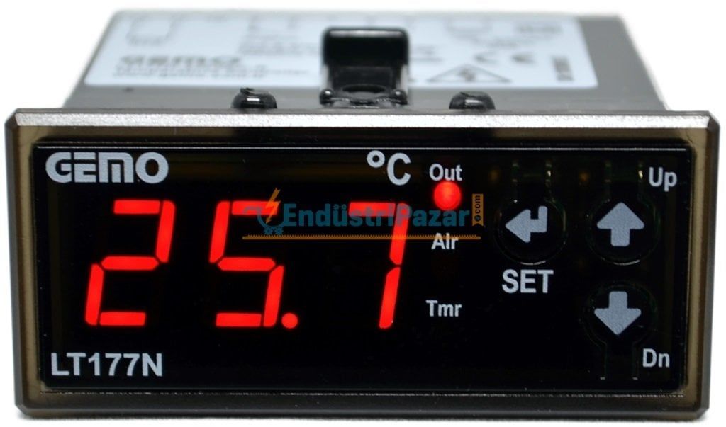 LT177N-230VAC-R + GM-NTC-105C Isıtma/Soğutma Fonksiyonlu On/Off Sıcaklık Kontrol Cihazı GEMO
