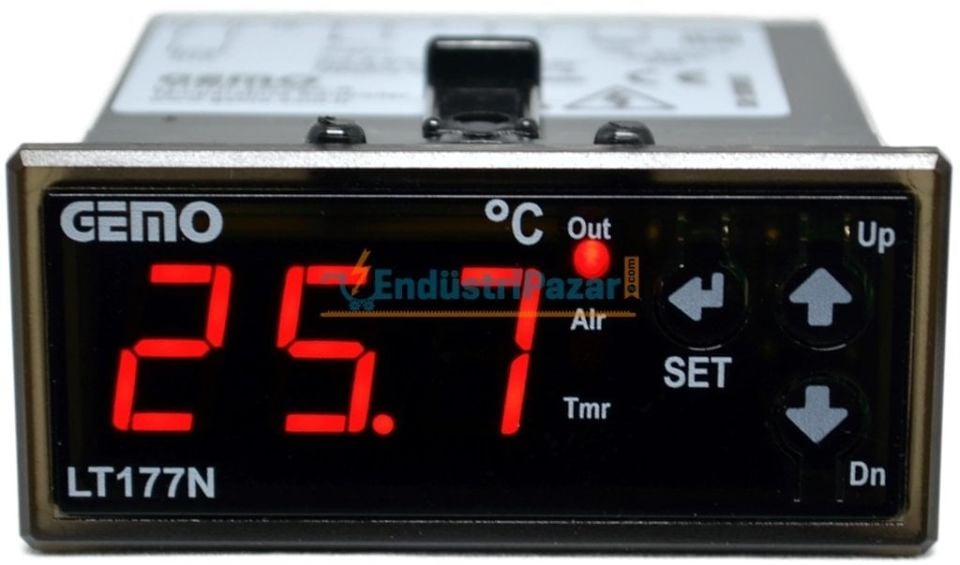 LT177N-230VAC-R + GM-NTC-105C Isıtma/Soğutma Fonksiyonlu On/Off Sıcaklık Kontrol Cihazı GEMO