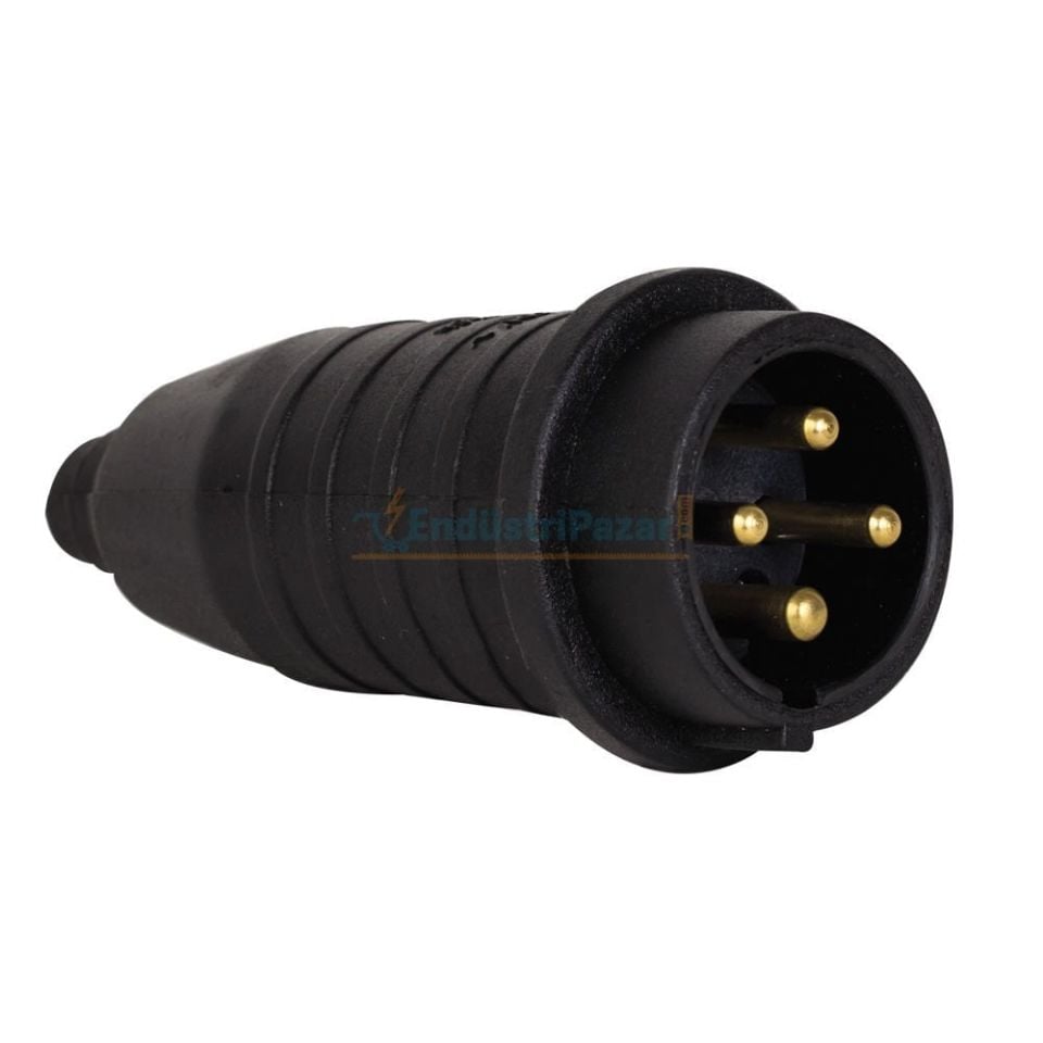 3*16A Kauçuk Düz Fiş 401001 METE ENERJİ