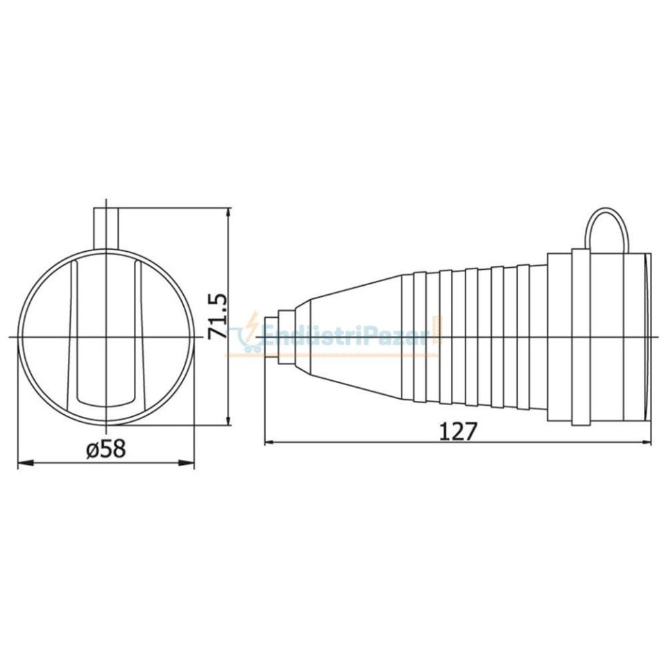 3*16A Kauçuk Uzatma Prizi 401020 METE ENERJİ