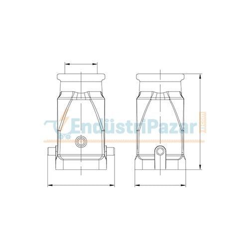 3*10A Fiş (Yandan Kablo Girişli) IP65 403250 METE ENERJİ