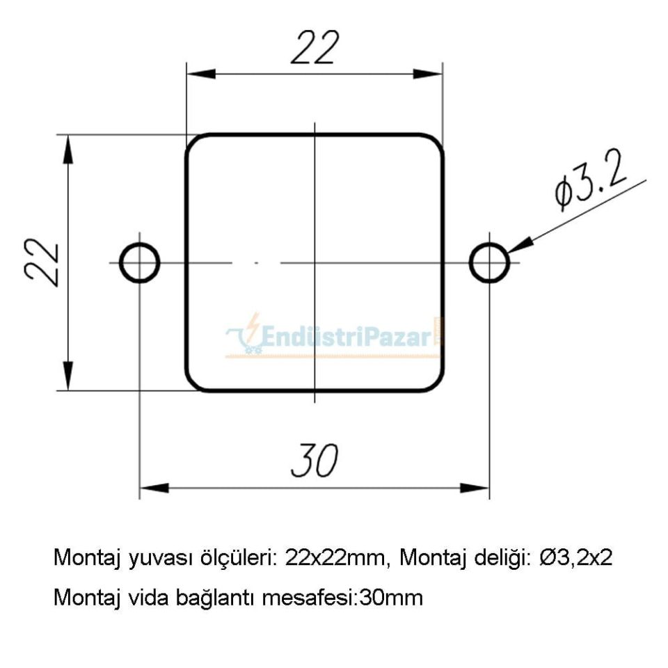 3*10A Eğik Makine Prizi (Yandan Kablo Girişli) IP65 403254S METE ENERJİ