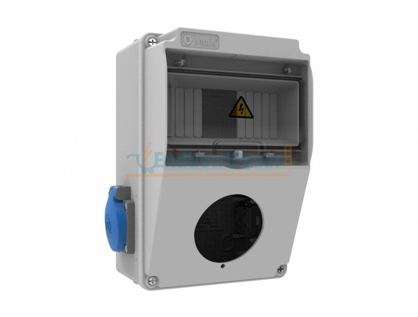 Ön 1 Ad. Delikli - Yan 2 Ad. 1/16A 220V Prizli Kombinasyon IP44 BD5-2101-2020 BEMİS