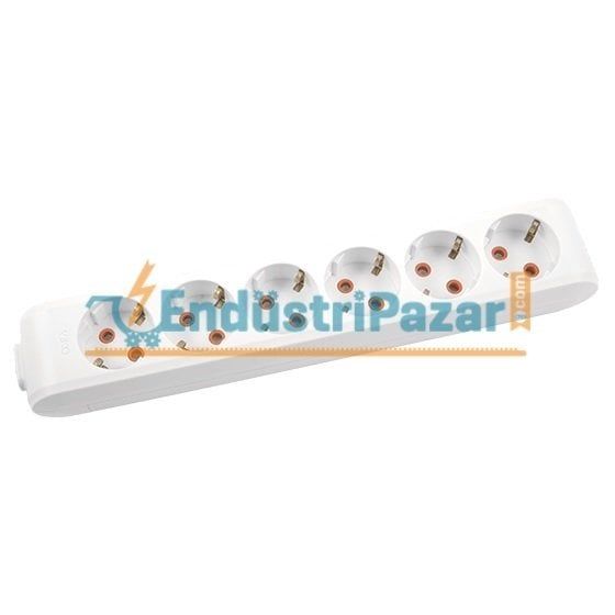 ALTILI GRUP PRİZ TOPRAKLI KLEMENSLİ ÇOCUK KORUMALI (MULTİ-LET SERİSİ-BEYAZ) 90 11 36 00 VİKO