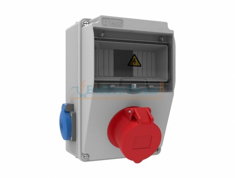 Ön 1 Ad. 5/16A 380V Yan 2 Ad 1/16A 220V Prizli Kombinasyon IP44 BD5-2118-2020 BEMİS