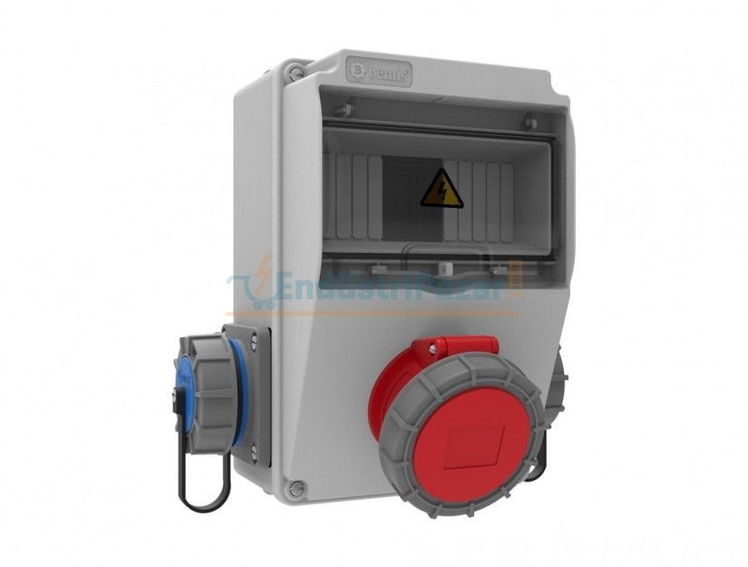 Ön 1 Ad. 5/16A 380V Yan 2 Ad. 1/16A 220V Prizli Kombinasyon IP66 BD5-6114-2020 BEMİS