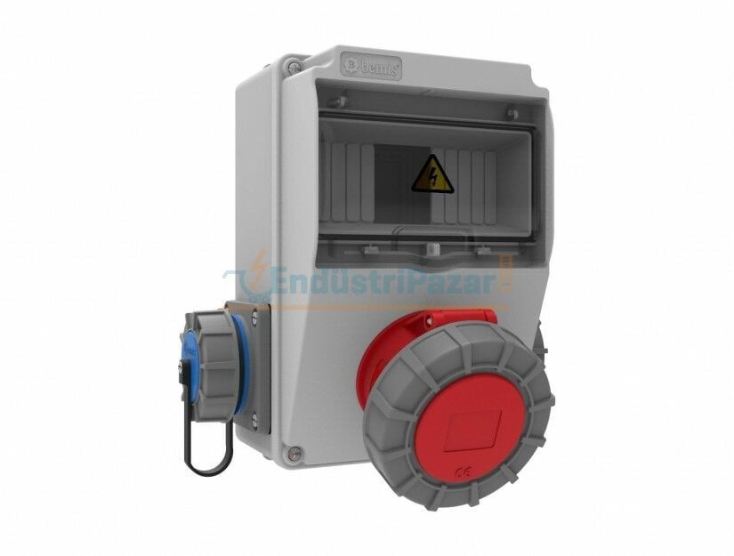 Ön 1 Ad. 5/32A Yan 2 Ad. 1/16A 220V Prizli Kombinasyon IP66 BD5-6130-2020 BEMİS
