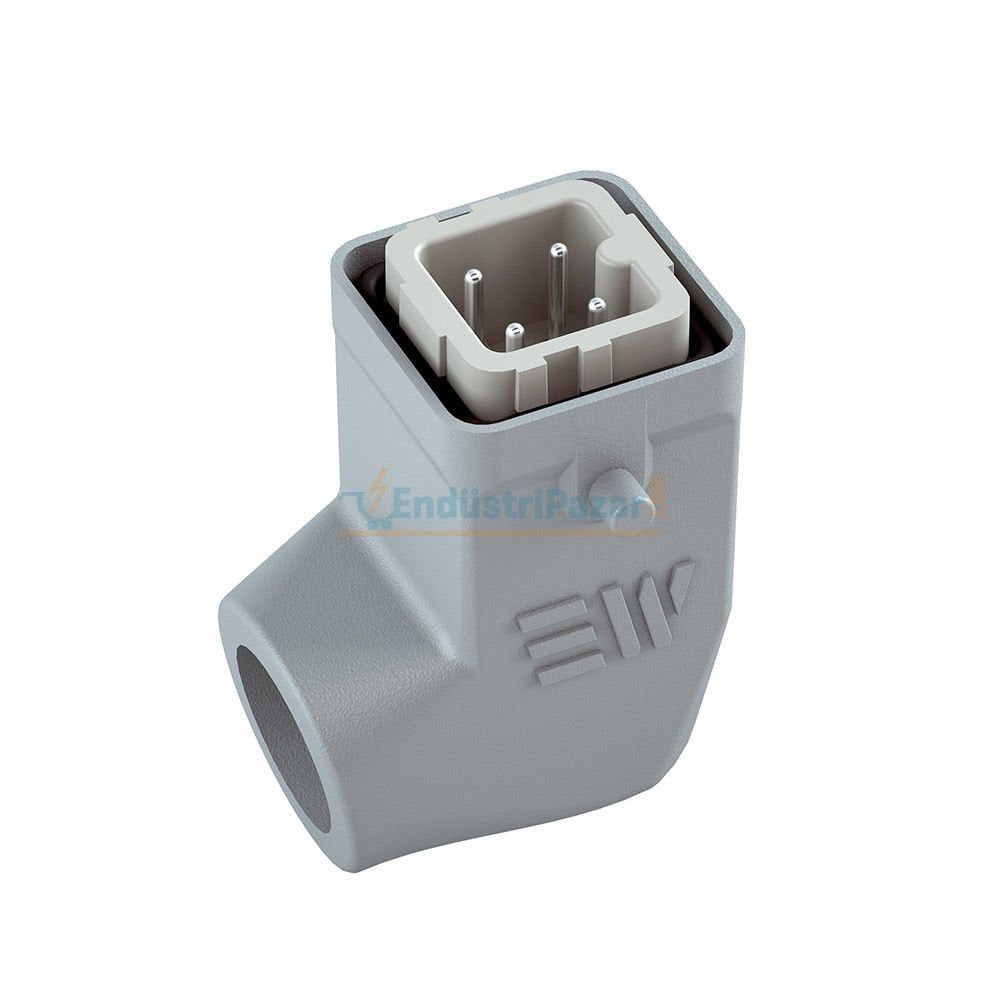 4*10A Eğik Fiş (Yandan Kablo Girişli) IP65 403006 METE ENERJİ