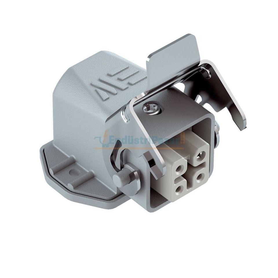 4*10A Eğik Makine Prizi (Yandan Kablo Girişli) IP65 403002S METE ENERJİ