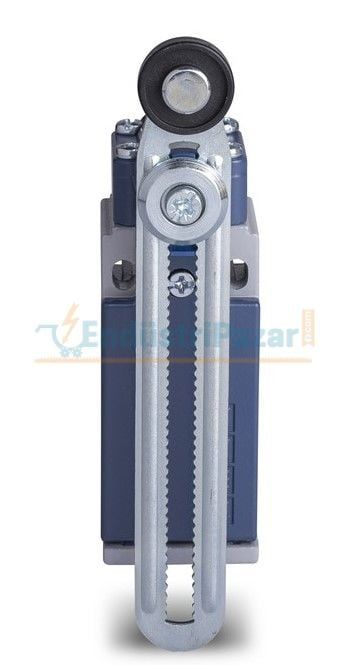 L51K13MEP123 AÇISAL HAREKETLİ 18 MM AYARLANABİLİR PLASTİK MAKARALI UZUN DÖNER KOL SINIR ŞALTERİ EMAS