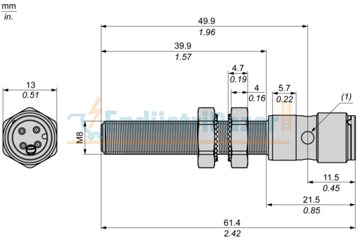 İndüktif Sensör XS608B1PAM12