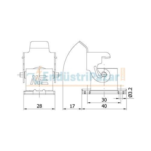 4*10A Makine Prizi (Arkadan Kablo Girişli) IP65 403273S METE ENERJİ