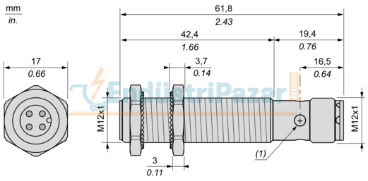 İndüktif Sensör XS612B1PAM12