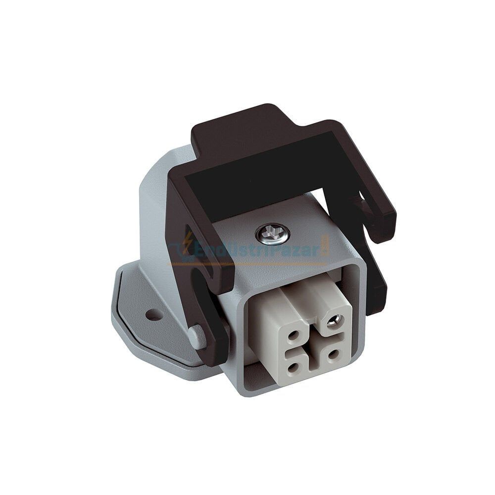 4*10A Eğik Makine Prizi (Yandan Kablo Girişli) IP65 403071 METE ENERJİ