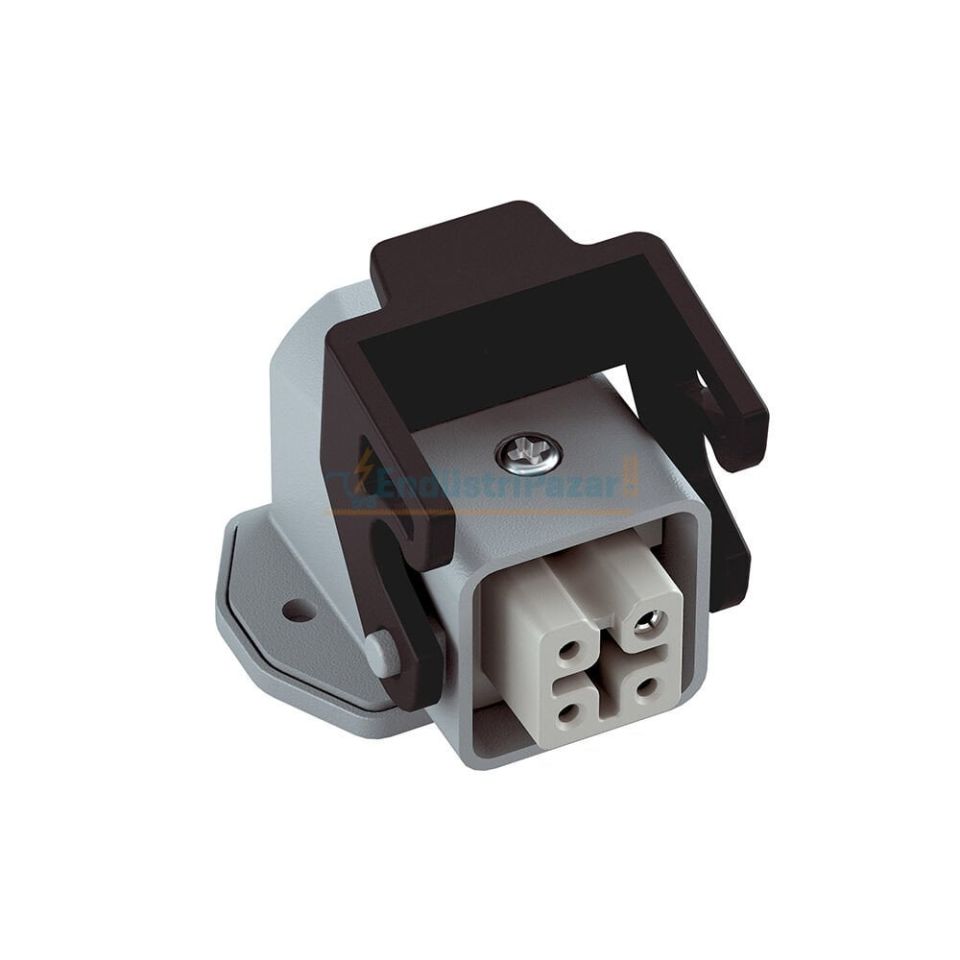 4*10A Eğik Makine Prizi (Yandan Kablo Girişli) IP65 403071 METE ENERJİ