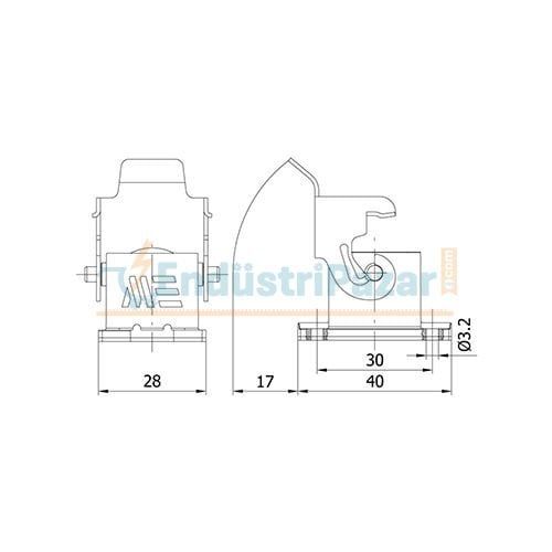 5*10A Makine Prizi (Yandan Kablo Girişli) IP65 403010S METE ENERJİ