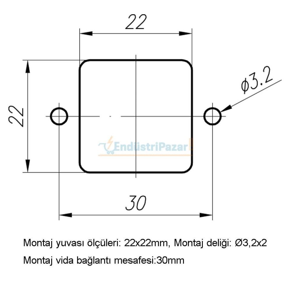 5*10A Makine Prizi (Yandan Kablo Girişli) IP65 403010S METE ENERJİ