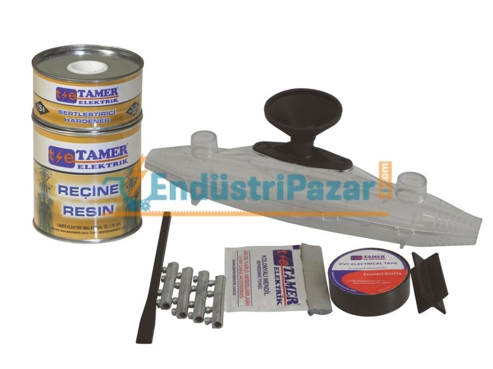 4*16 KESİTLİ İLETKENLER İÇİN NO:1 DÜZ TİP ŞEFFAF REÇİNELİ KABLO EK MUFU 0,6-1kV ŞE1 416 TAMER
