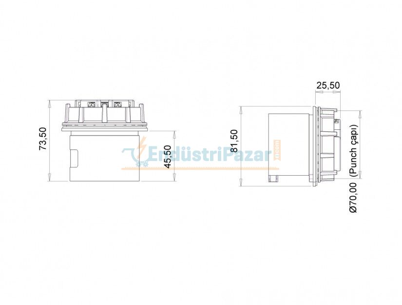 3*32A 110V Somunlu Fiş IP44 BC1-3303-2140 BEMİS