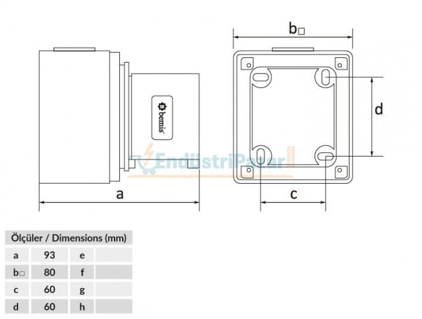 3*32A 110V Duvar Fiş IP44 BC1-3303-2210 BEMİS