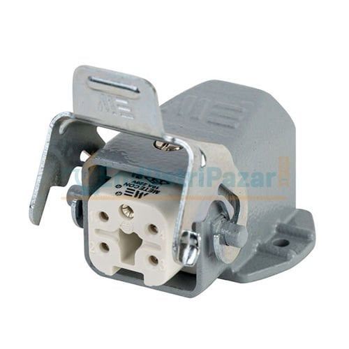 5*10A Eğik Makine Prizi (Arkadan Kablo Girişli) IP65 403009S METE ENERJİ