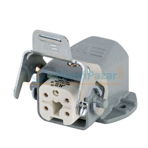 5*10A Eğik Makine Prizi (Kablo Geçişli-Arkadan Kablo Girişli) IP65 403008S METE ENERJİ