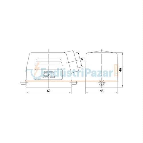 6*16A Fiş (Yan Giriş) IP65 403093 METE ENERJİ