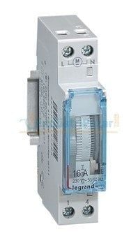 412790 (03740) DİKEY ANALOG KADRANLI GÜNLÜK ZAMAN SAATİ LEGRAND - 100 SAAT REZERVLİ, 16 AMPER, 250V