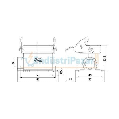 6*16A Duvar Fişi IP65 403097S METE ENERJİ