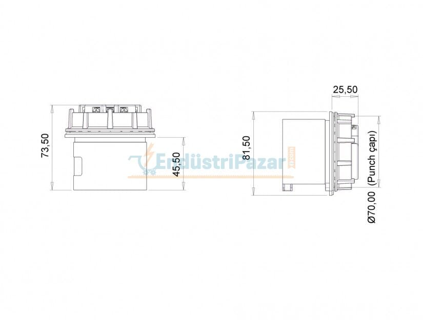 3*32A 220V Somunlu Fiş IP44 BC1-3403-2140 BEMİS