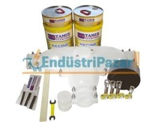 3*240+120 KESİTLİ İLETKENLER İÇİN NO:1 T TİP ŞEFFAF REÇİNELİ KABLO EK MUFU 0,6-1kV TE1 32401 TAMER