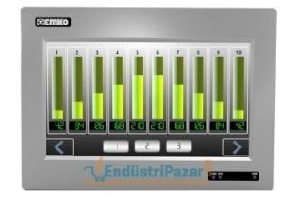 Proop-10C.E (2*USB + 2*RS232 + 1*RS485 + Ethernet + 5*Dijital Giriş + 4*Dijital Çıkış (Transistör)) 10.1`` TFT Dokunmatik Operatör Paneli Control Serisi EMKO