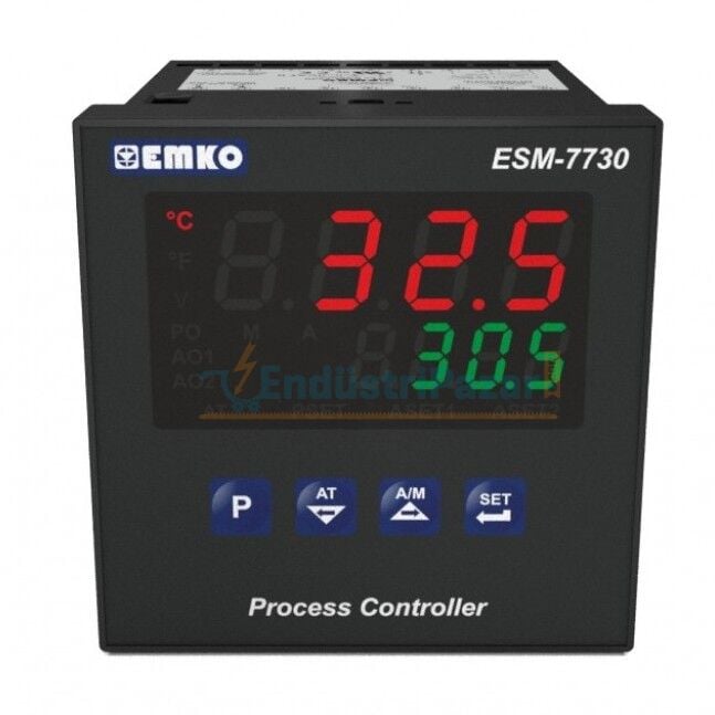 ESM-7730.1.20.0.1/01.02/0.0.0.0 Üniversal Girişli PID Proses Kontrol Cihazı 100-240Vac EMKO