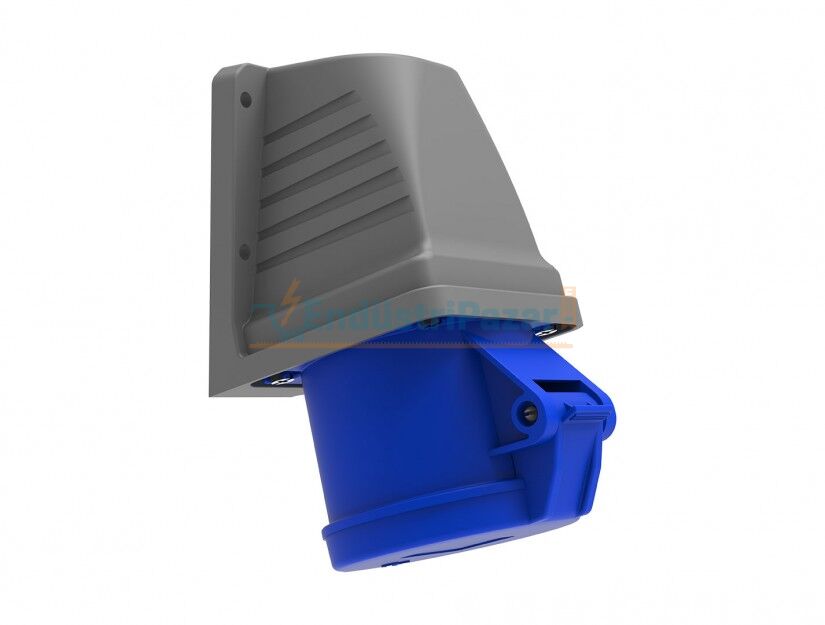 3*32A 220V 90° Eğik Duvar Priz IP44 BC1-3403-2535 BEMİS