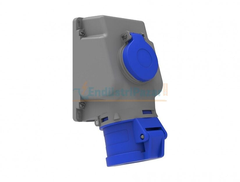 3*32A 220V 90° Eğik Pano Prizli Duvar Priz IP44 BC1-3403-2537 BEMİS
