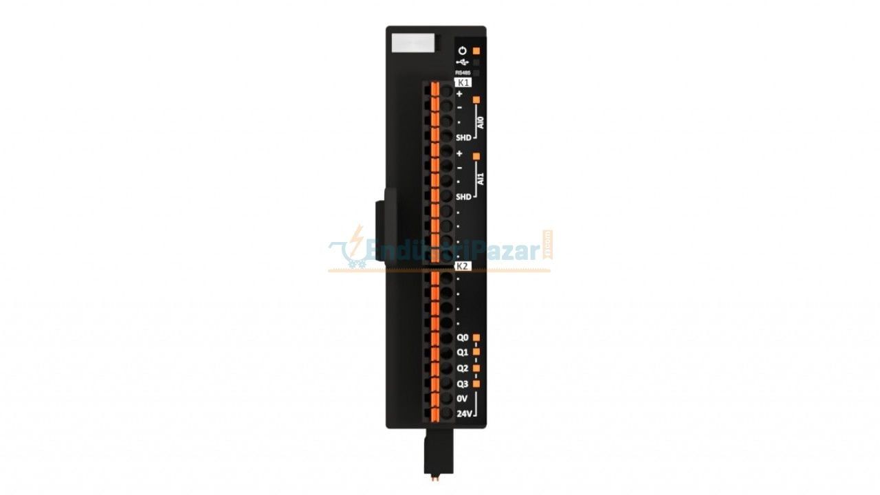 IPERTU 2 Termokupl TC Girişli (J, K, R, S, T, L) & 4 Dijital (Transistör) Çıkışlı PID Genişleme Modülü IPERTU-SMR1P1-00-12-04-00_1 EMKO