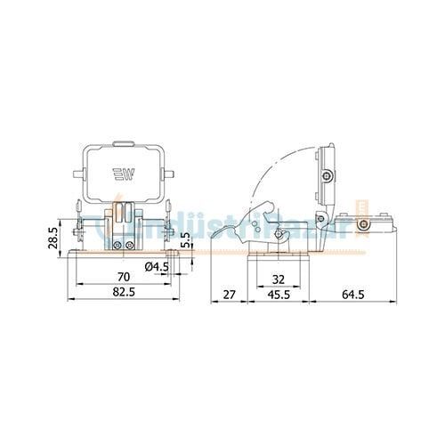6*16A Makine Fişi (Kapaklı) IP65 403701S METE ENERJİ