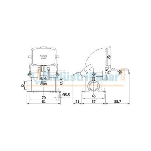 6*16A Duvar Fişi (Kapaklı) IP65 403703S METE ENERJİ