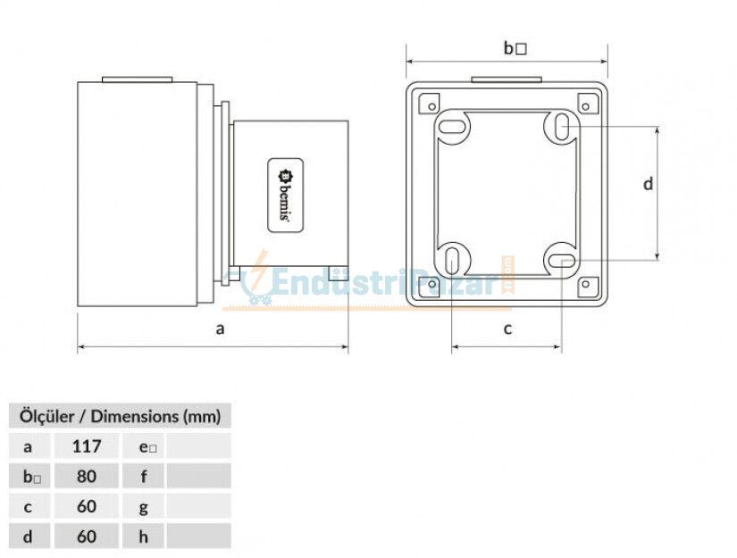 4*32A 380V Duvar Fiş IP44 BC1-3504-2210 BEMİS