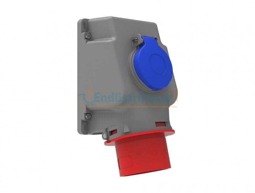 4*32A 380V 90° Eğik Pano Prizli Duvar Fiş IP44 BC1-3504-2238 BEMİS