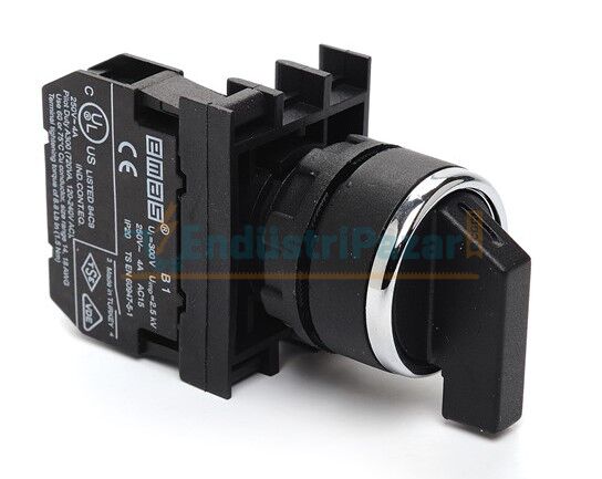 1NO (0-I) 60° Seçici Kalıcı 22mm Buton B100S20 EMAS