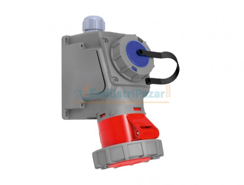 4*32A 380V 90° Eğik M. Prizli Duvar Priz IP67 BC1-3504-7537 BEMİS