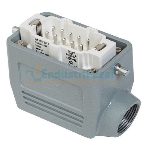 10*16A Fiş (Yandan Giriş Tek Mandallı İçin) IP65 403501 METE ENERJİ