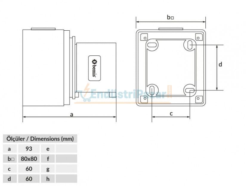 5*32A 380V Duvar Fiş IP44 BC1-3505-2210 BEMİS