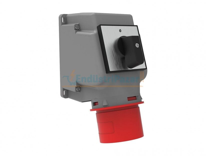 5*32A 380V 90° Eğik Pako Şalterli Duvar Fiş IP44 BC1-3505-2240 BEMİS