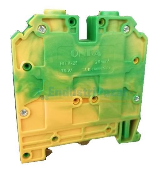 25mm2 MTK Serisi Vida Bağlantılı Topraklama Ray Klemens 1010223 ONKA