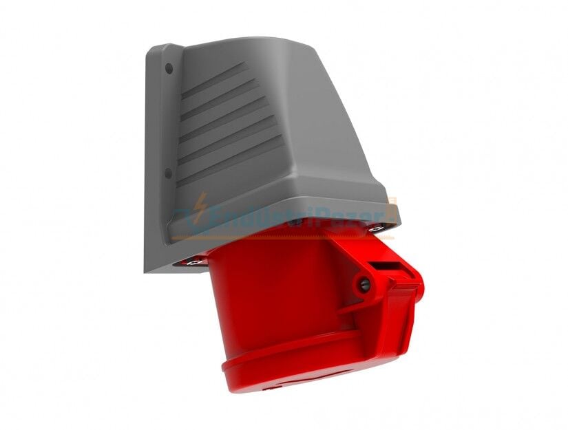 5*32A 380V 90° Eğik Duvar Priz IP44 BC1-3505-2535 BEMİS